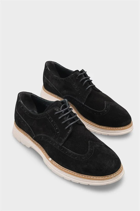 Capone Joachim Genuine Leather Suede Lace-Up Genuine Leather Lined Men Loafer