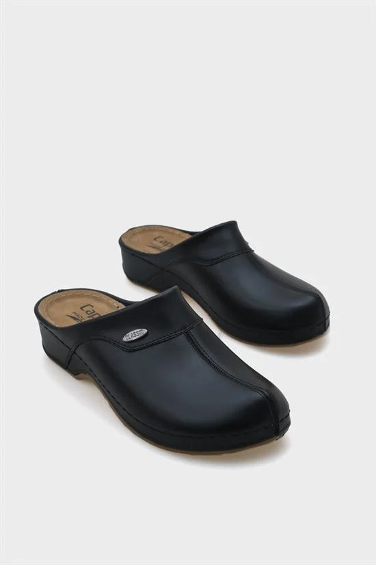 Capone Jody Z0428 Women Black Comfort Anatomical Clog Sandals