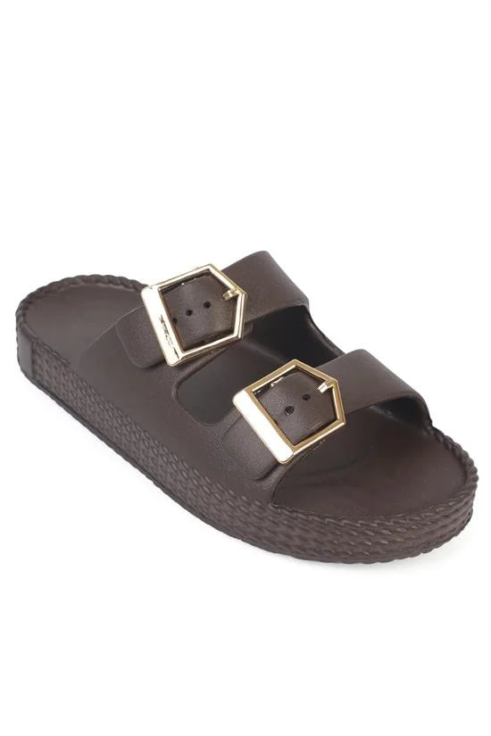 Capone Jolyn EVA Double Buckle Women Beige Sandal