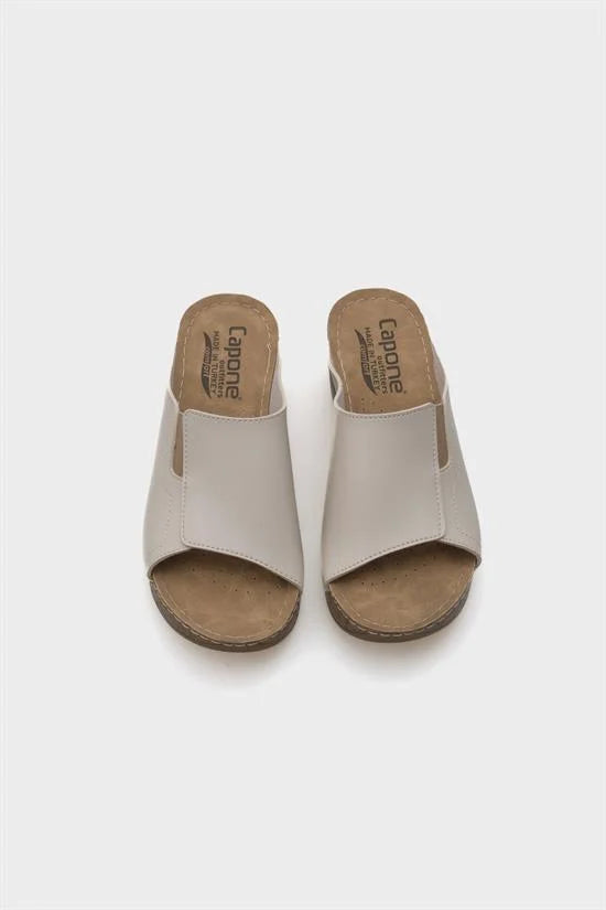 Capone Jude Z5414 Women Beige Slide Comfort Anatomical Sandals