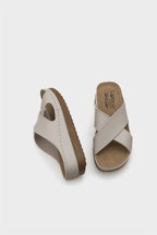Capone Kandy Z0632 Women Navy Slide Comfort Anatomical Cross Band Sandals