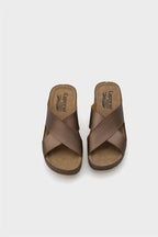 Capone Kandy Z0632 Women Navy Slide Comfort Anatomical Cross Band Sandals