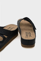 Capone Kara Z0679 Women Black Slide Comfort Anatomical Adjustable Double Band Sandals
