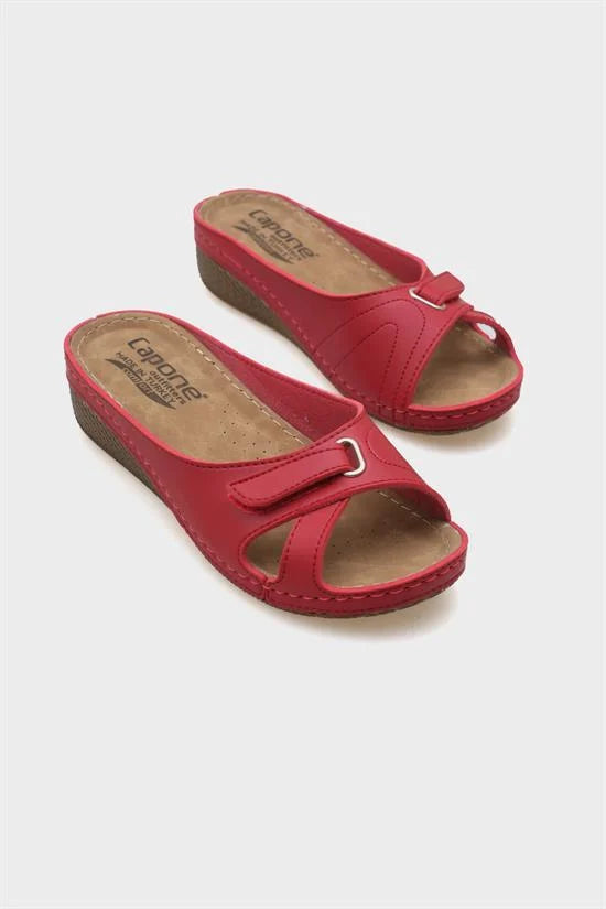 Capone Karen Z0777 Women Black Slide Comfort Anatomical Sandals