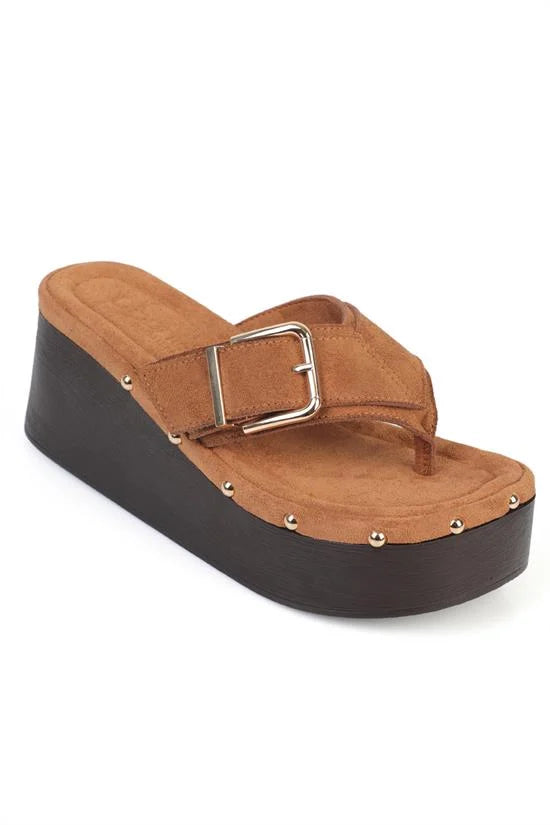 Capone Kristi Wedge Heel Thong Women Black Clog