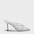 Capone Lacie pletene sandale sa srednjom potpeticom, elegantne, crne, za žene
