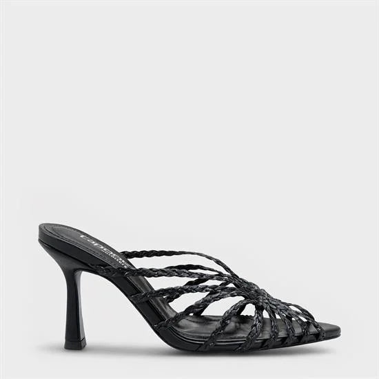Capone Lacie pletene sandale sa srednjom potpeticom, elegantne, crne, za žene