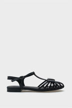 Capone Amara Lattice Braided Women Patent Beige Ballerinas