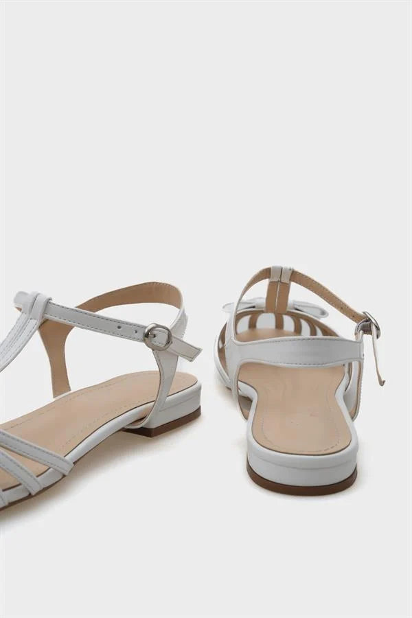 Capone Amara Lattice Braided Women Patent Beige Ballerinas