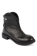 Capone Laurena Round Toe Back Zip Women Black Ankle Boot