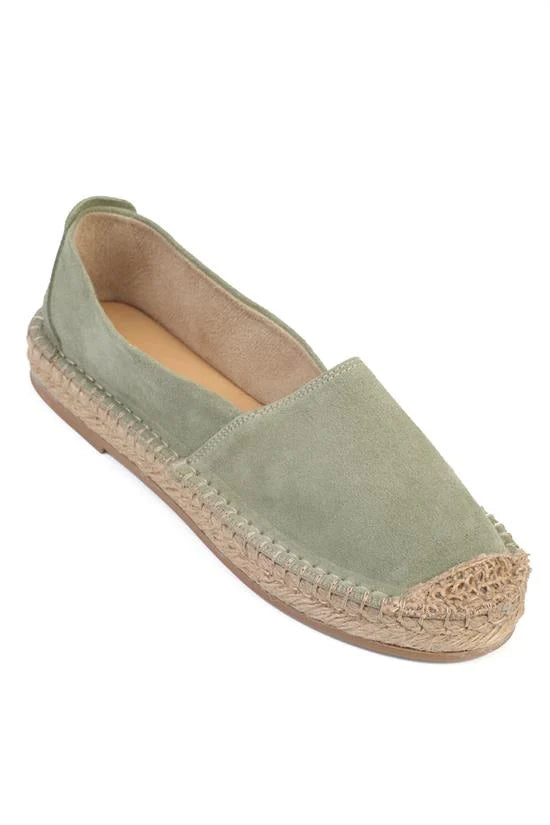 Capone Laurie Genuine Leather Suede Women Tan Espadrille