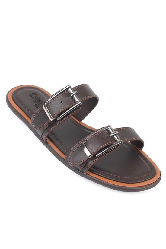 Capone Madalyn Double Buckle Flat Heel Women Black Sandal