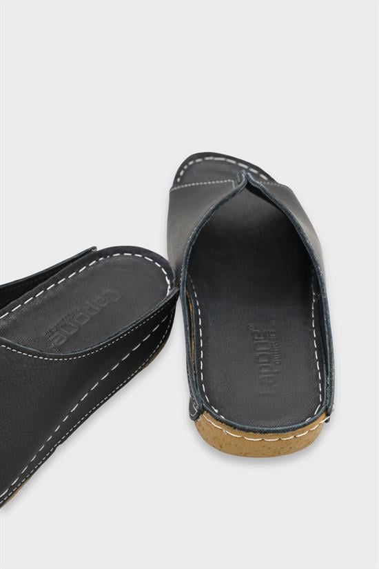 Capone Marielle Genuine Leather Soft Comfort Women Black Sandal
