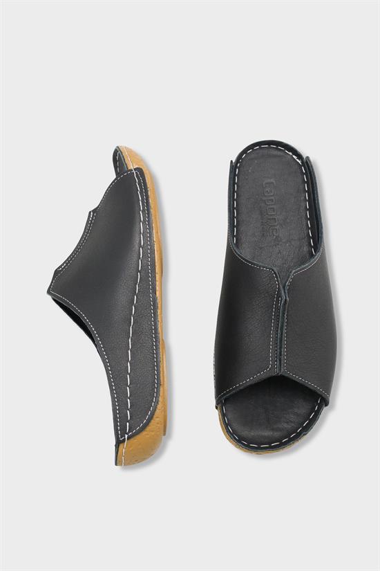 Capone Marielle Genuine Leather Soft Comfort Women Black Sandal
