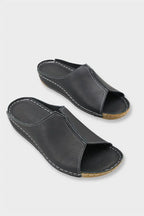Capone Marielle Genuine Leather Soft Comfort Women Black Sandal