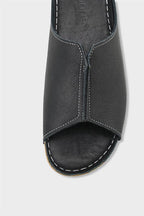 Capone Marielle Genuine Leather Soft Comfort Women Black Sandal