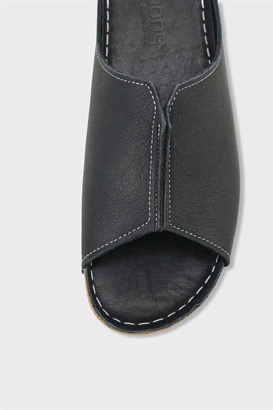 Capone Marielle Genuine Leather Soft Comfort Women Black Sandal