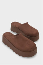 Capone Marlyn Faux Fur Suede Look Women Sued Tan Clog