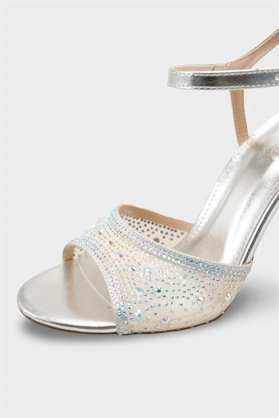 Capone Marney Crystal Embellished High Heel Ankle Strap Women Metallic Gold Wedding Shoe