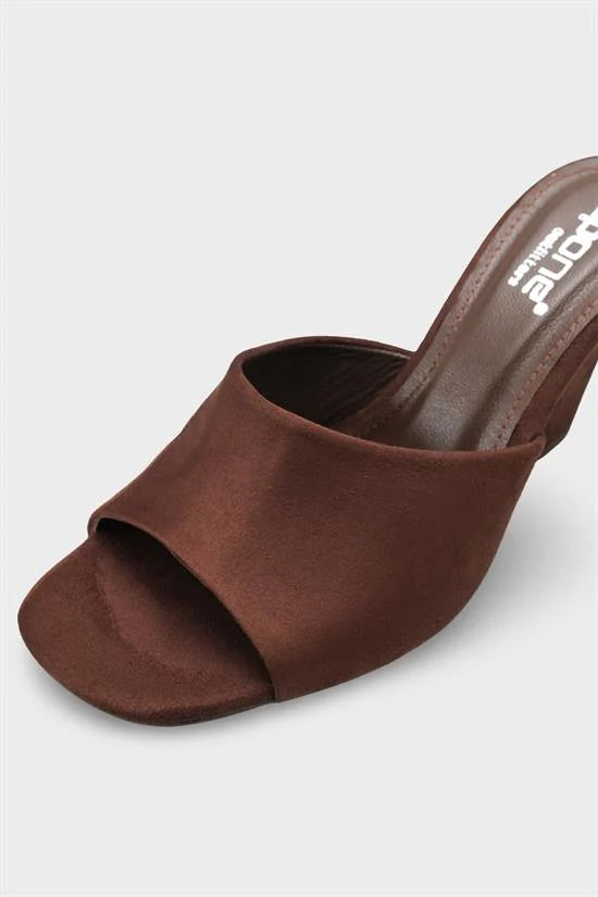 Capone Maurene Genuine Leather Lined Wedge Heel Women Sued Black Sandal