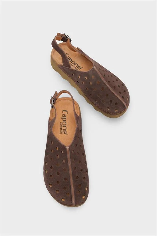 Capone Meghan Genuine Leather Soft Comfort Women Camel Sandal