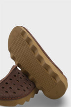 Capone Meghan Genuine Leather Soft Comfort Women Camel Sandal