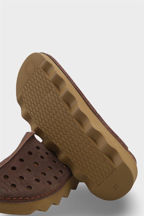 Capone Meghan Genuine Leather Soft Comfort Women Camel Sandal