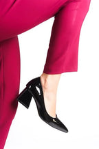 Capone Sabrina Mid Heel Soft Padded Insole Women Black Shoes