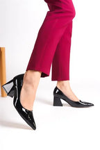 Capone Sabrina Mid Heel Soft Padded Insole Women Black Shoes