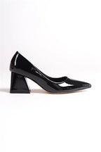 Capone Sabrina Mid Heel Soft Padded Insole Women Black Shoes