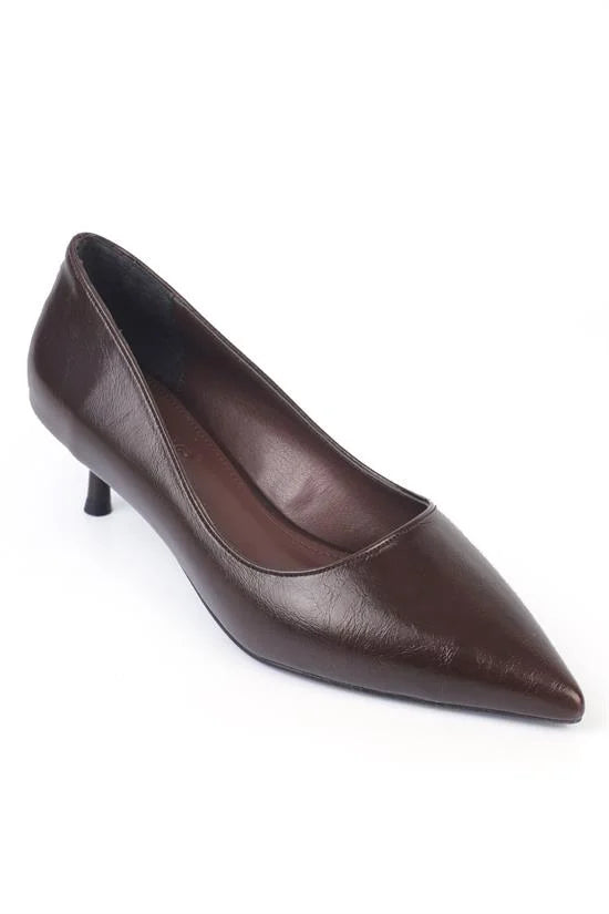 Capone Mid-Heeled Women Brown Stiletto