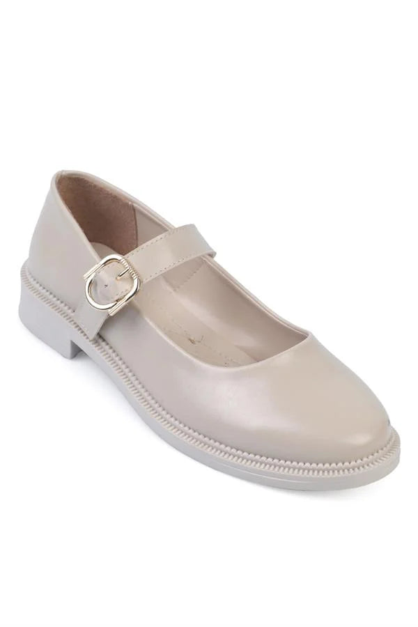 Capone Cayla MJ Side Buckle Women Beige Shoes