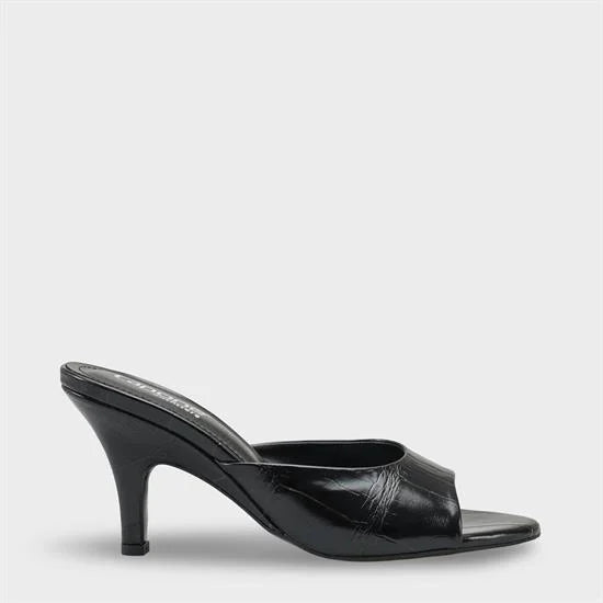 Capone Nadeen Wedge sandala sa srednjom petom elegantna ženska crna
