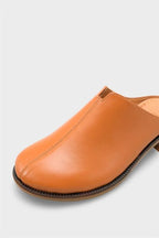 Capone Nancey Genuine Leather Low Heel Women Tan Clog