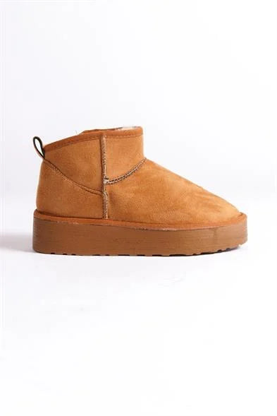 Capone Thick Sole Round Toe Fur Lined Short Woman Boots