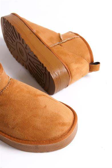 Capone Thick Sole Round Toe Fur Lined Short Woman Boots
