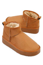 Capone Thick Sole Round Toe Fur Lined Short Woman Boots