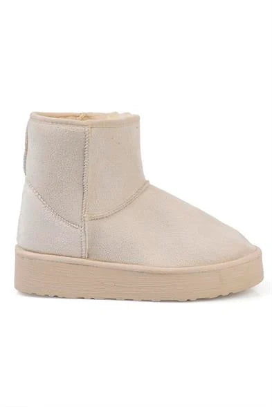 Capone Thick Sole Round Toe Fur Lined Medium Woman Boots