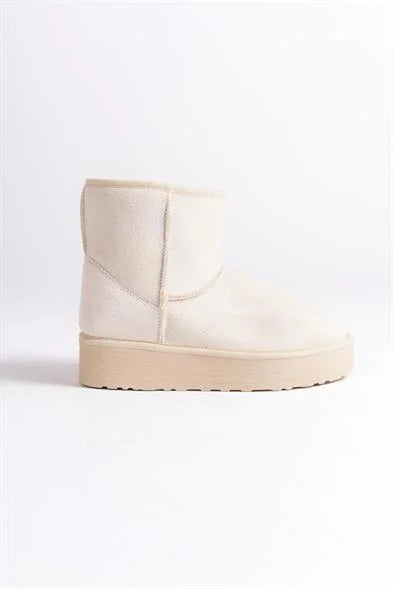 Capone Thick Sole Round Toe Fur Lined Medium Woman Boots