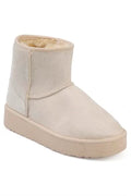 Capone Thick Sole Round Toe Fur Lined Medium Woman Boots