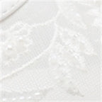 Capone Mathilde Lace Mesh Embroidered Women White Ballet Flat