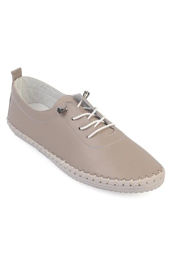 Capone Fina Genuine Leather Soft Comfort Sole Women Denim Blue Ballet Flat