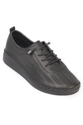 Capone Torrie Genuine Leather Soft Comfort Sole Women Black Ballet Flat