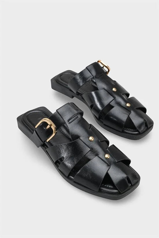 Capone Outfitters 2001 Women Black Sandal