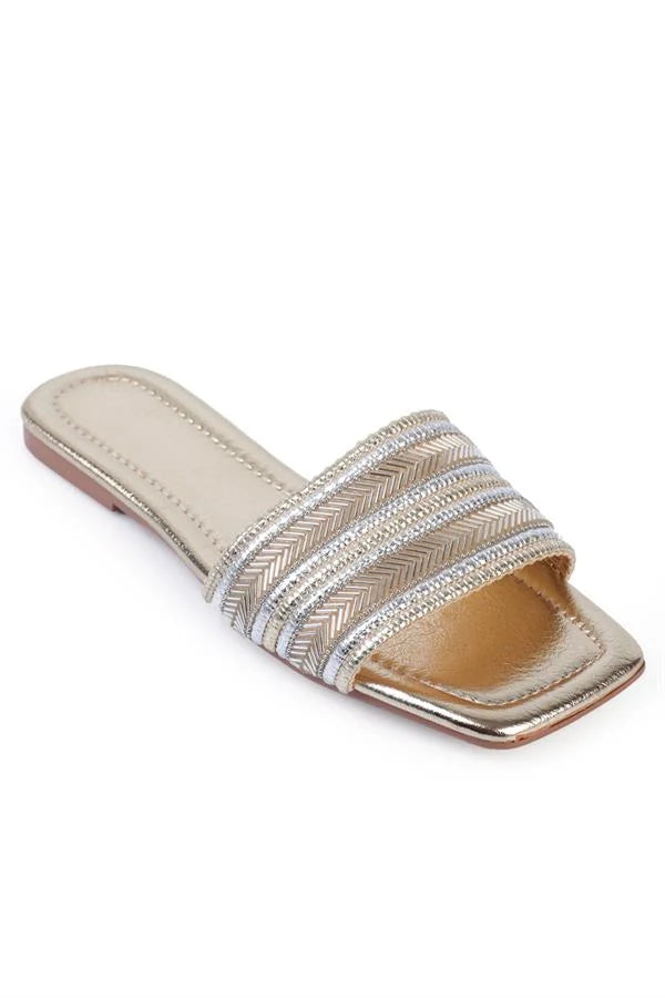 Capone Outfitters 20617 Women Metallic Black Sandal