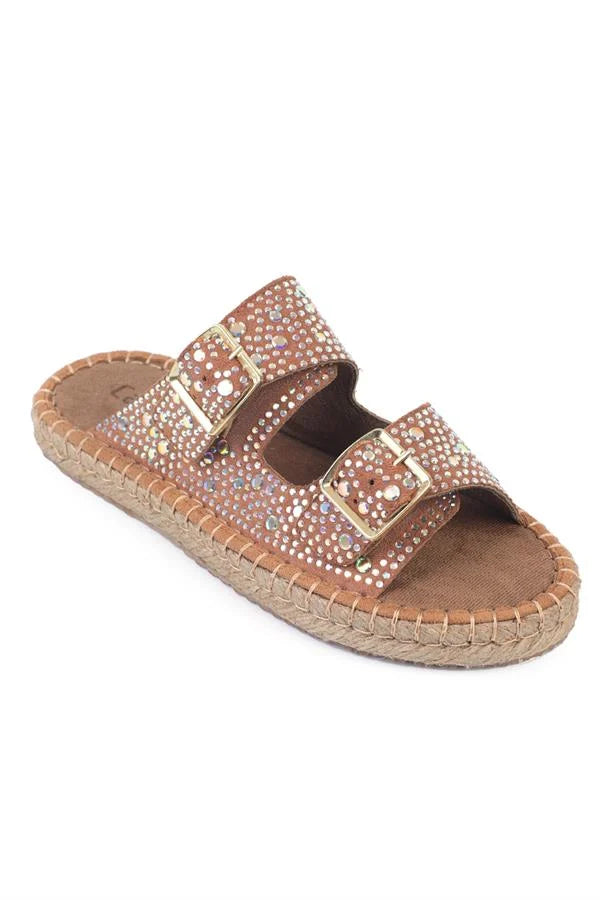 Capone Outfitters 2308 Women Sued Beige Espadrille