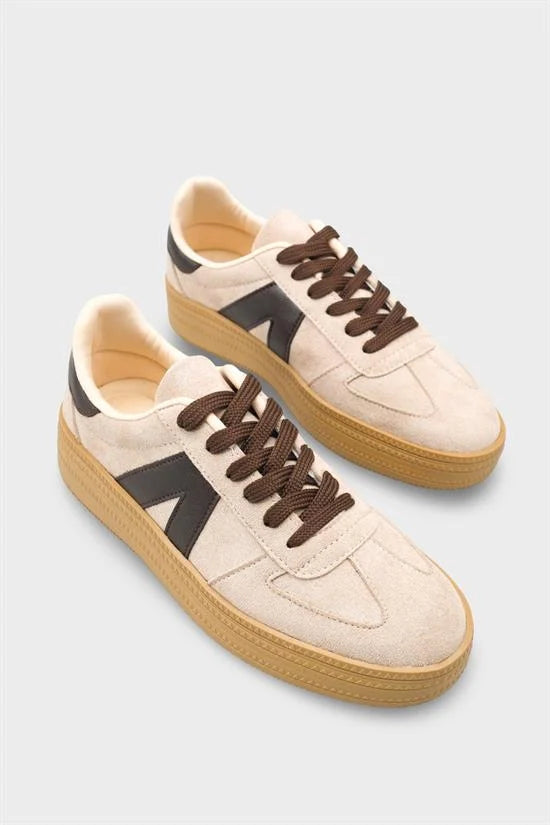 Capone Outfitters 2601 Women Sued Brown Sneaker
