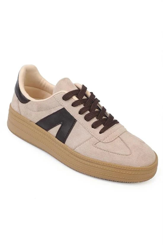 Capone Outfitters 2601 Women Sued Brown Sneaker