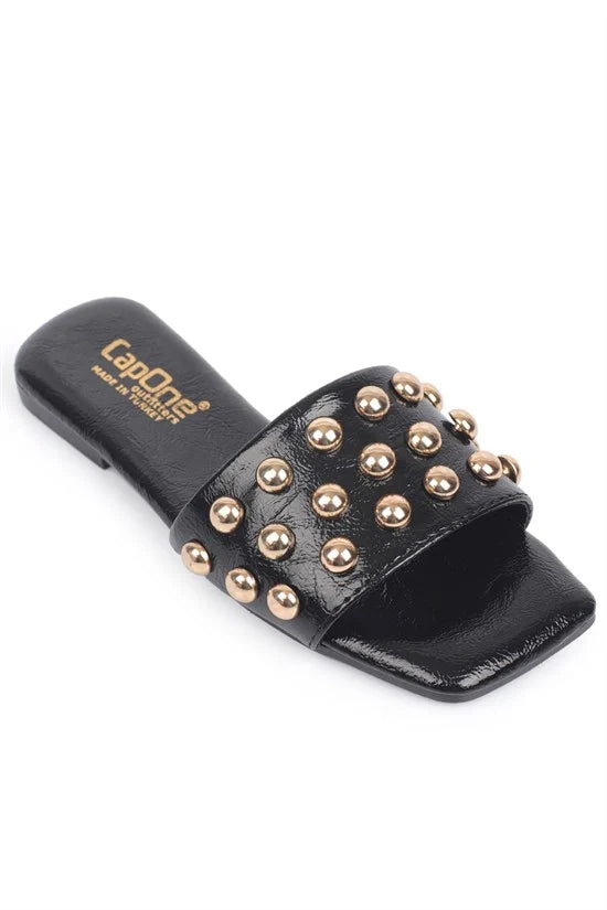 Capone Outfitters 2641 Ženske crne sandale