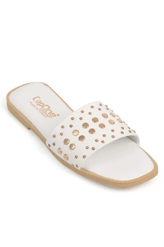 Capone Outfitters 2644 Ženske bijele sandale